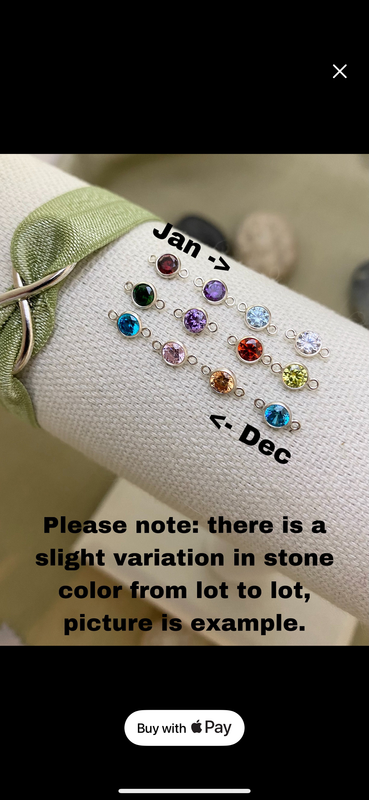 Birthstone stackable rings