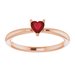 Heart Solitaire Ring
