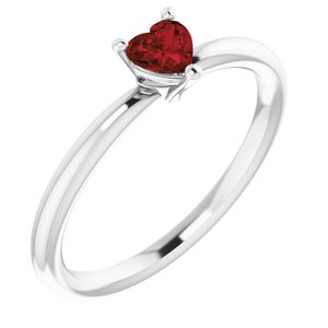 Heart Solitaire Ring