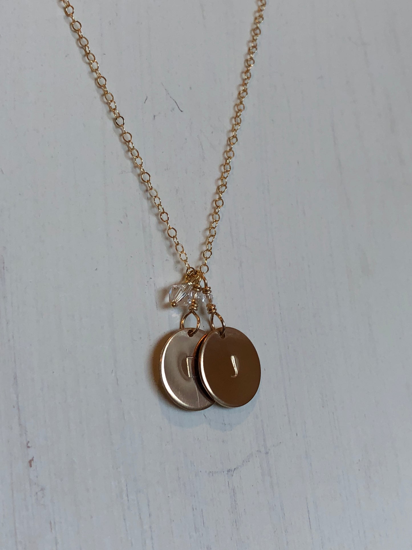 Disc necklace single chain