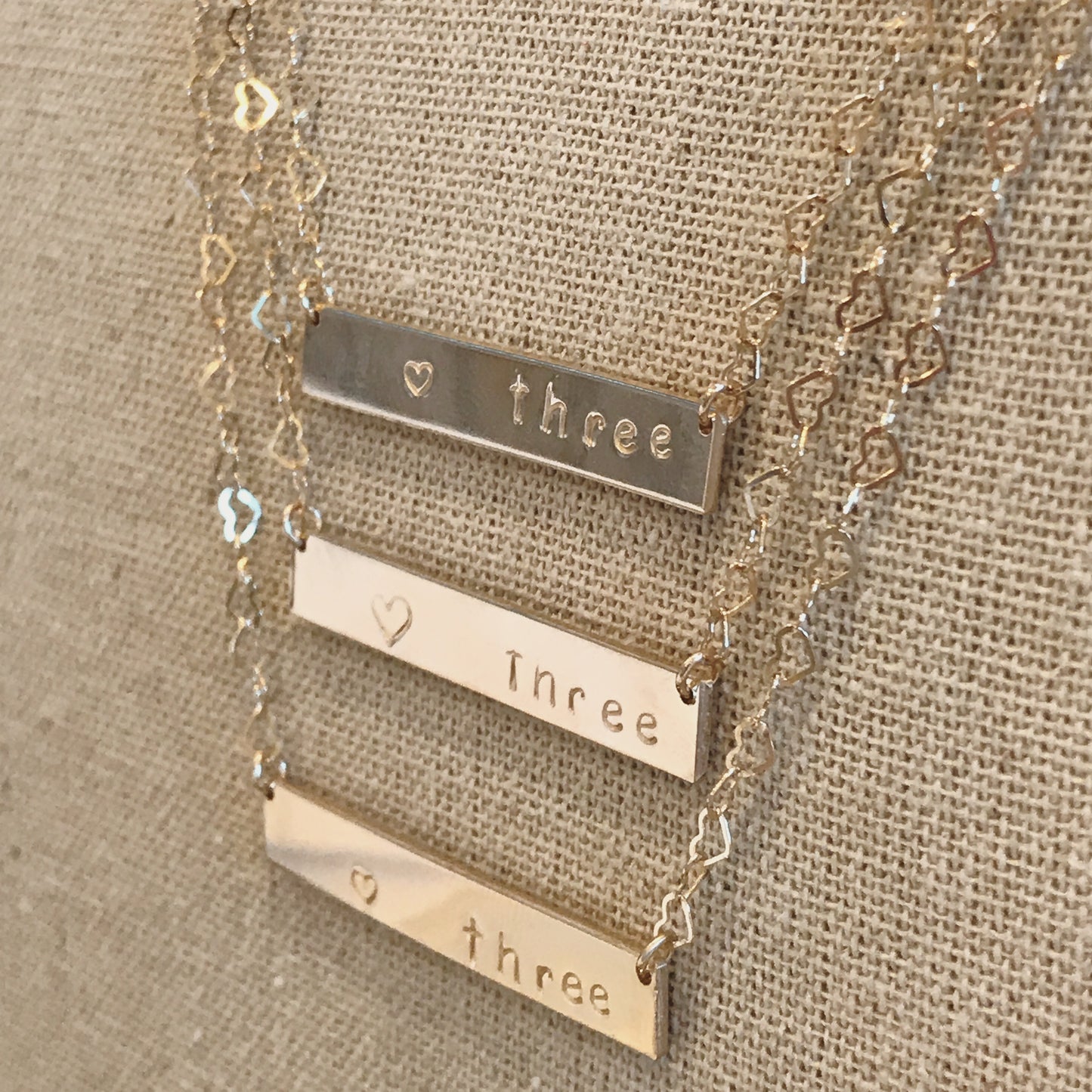 THICK Gold filled bar necklace