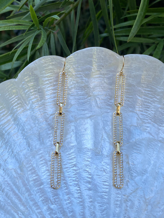 Chunky micro pave necklace chain, bracelet, earrings,