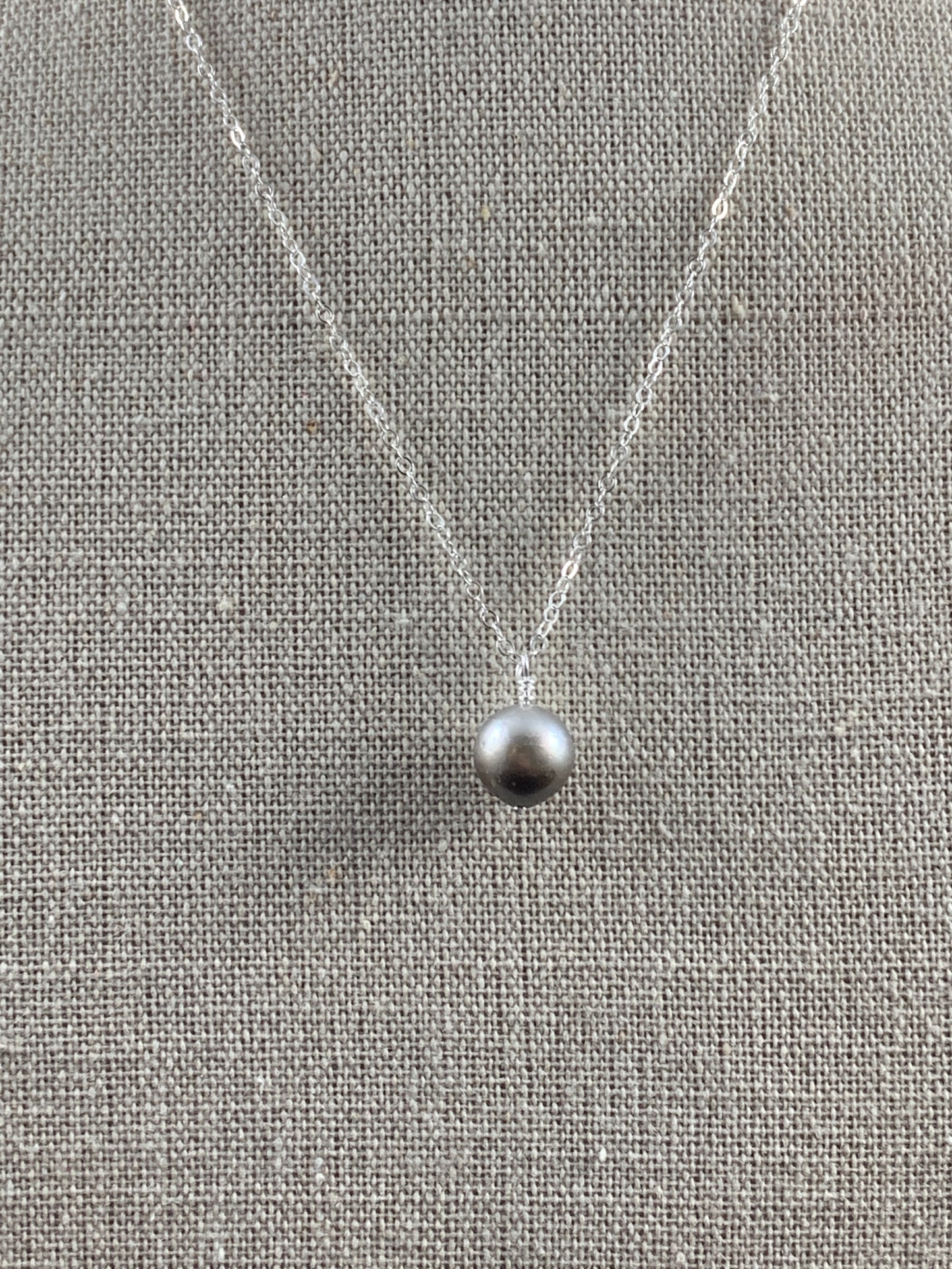 Floating pearl necklace, tahitian pearl necklace, floating pearl necklace, Tahitian pearl jewelry