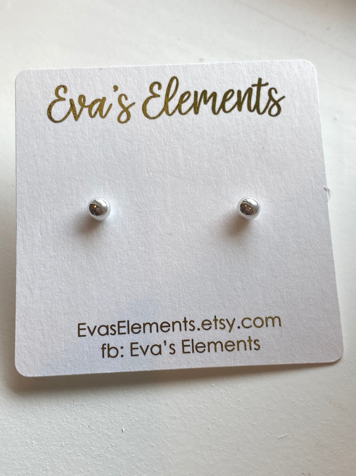 Micro round studs, silver studs, ball studs,