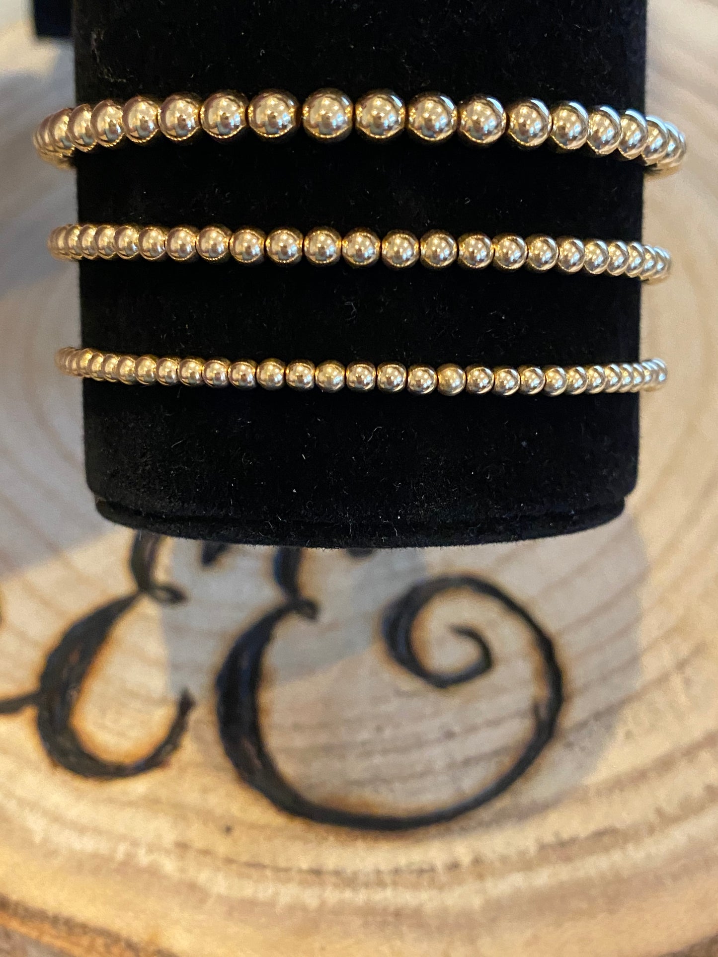Gold filled stack arm candy bracelet, gold filled bead bracelet, stacks