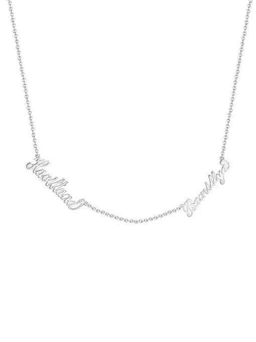 Double name necklace Sterling silver