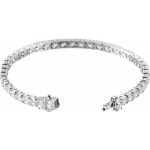 Sterling silver line tennis bracelet