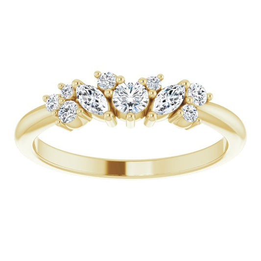 1/3 CTW Diamond Multi-Shape Ring