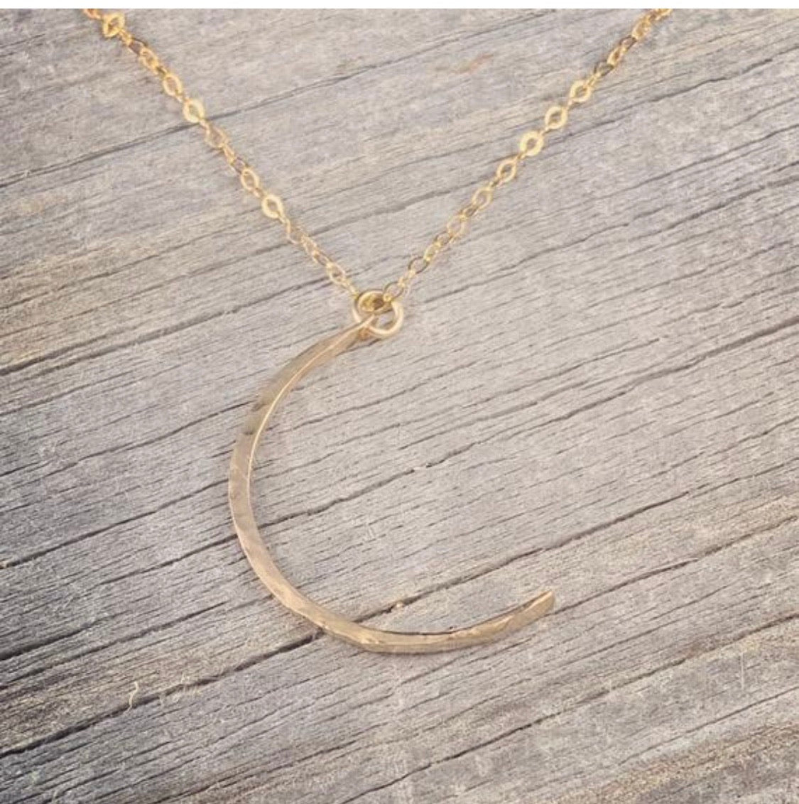 Crescent moon necklace, gold filled necklace, moon necklace