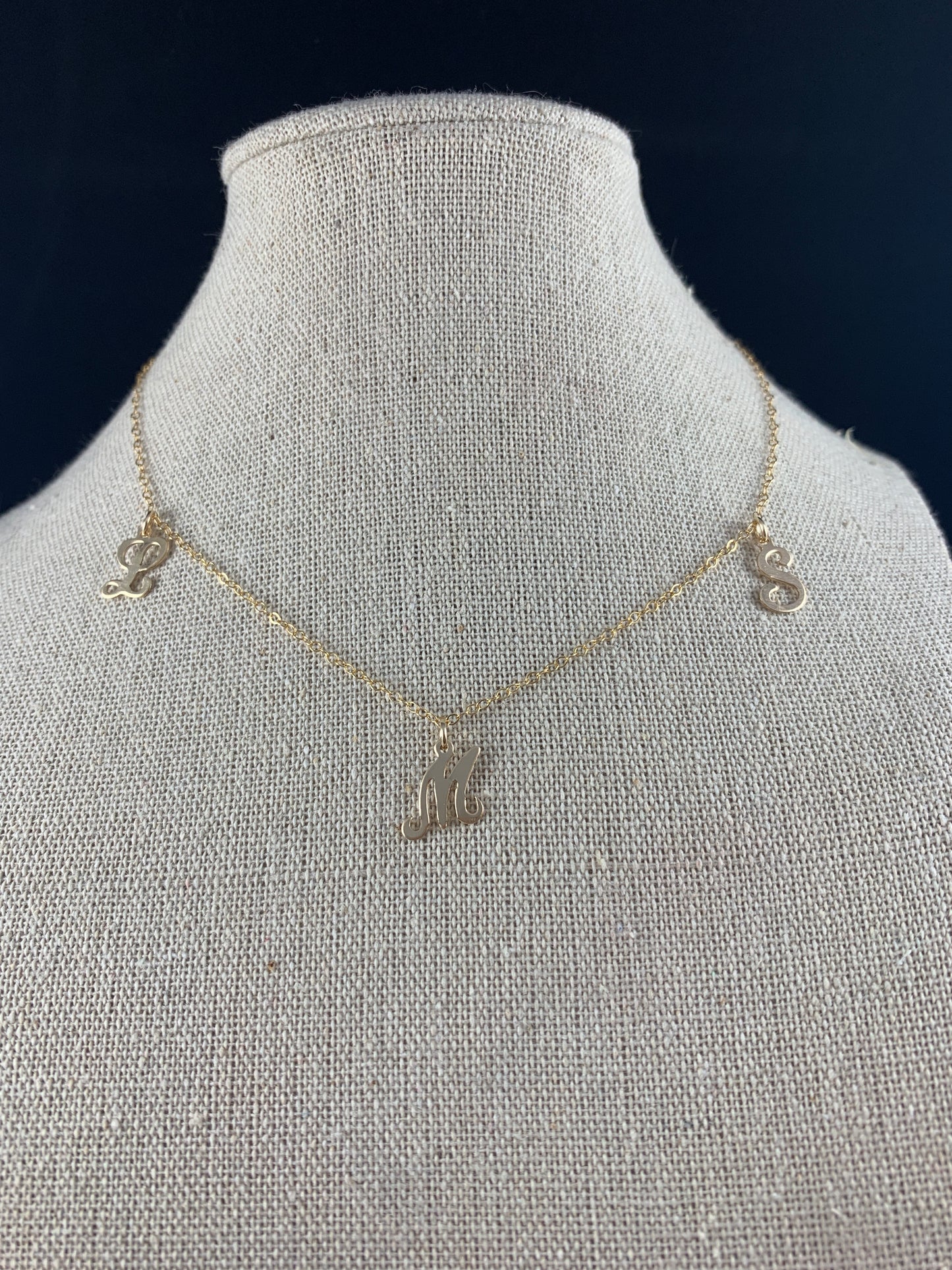 Initial necklace, name necklace, multiple letter necklace, letter necklace, name necklace