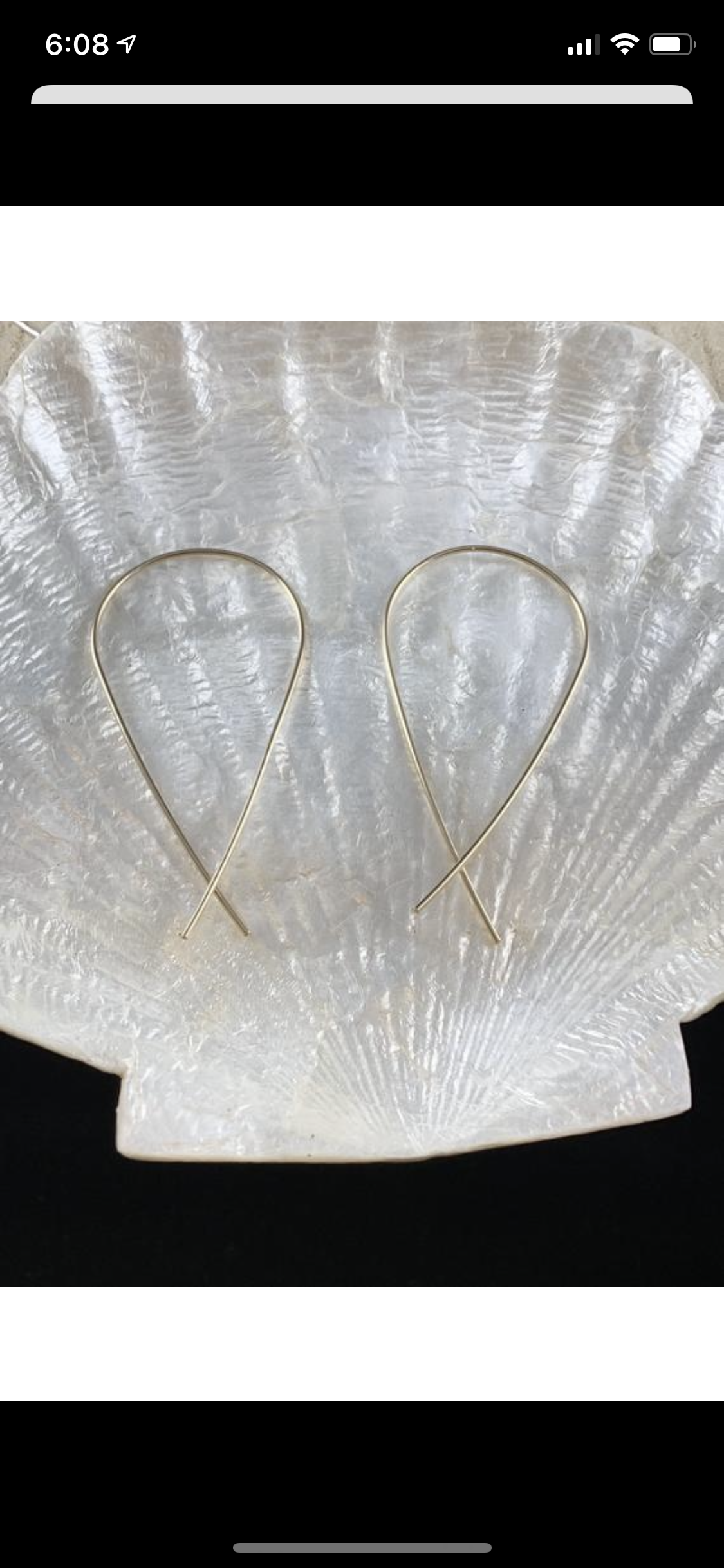 Open hoop threader earrings
