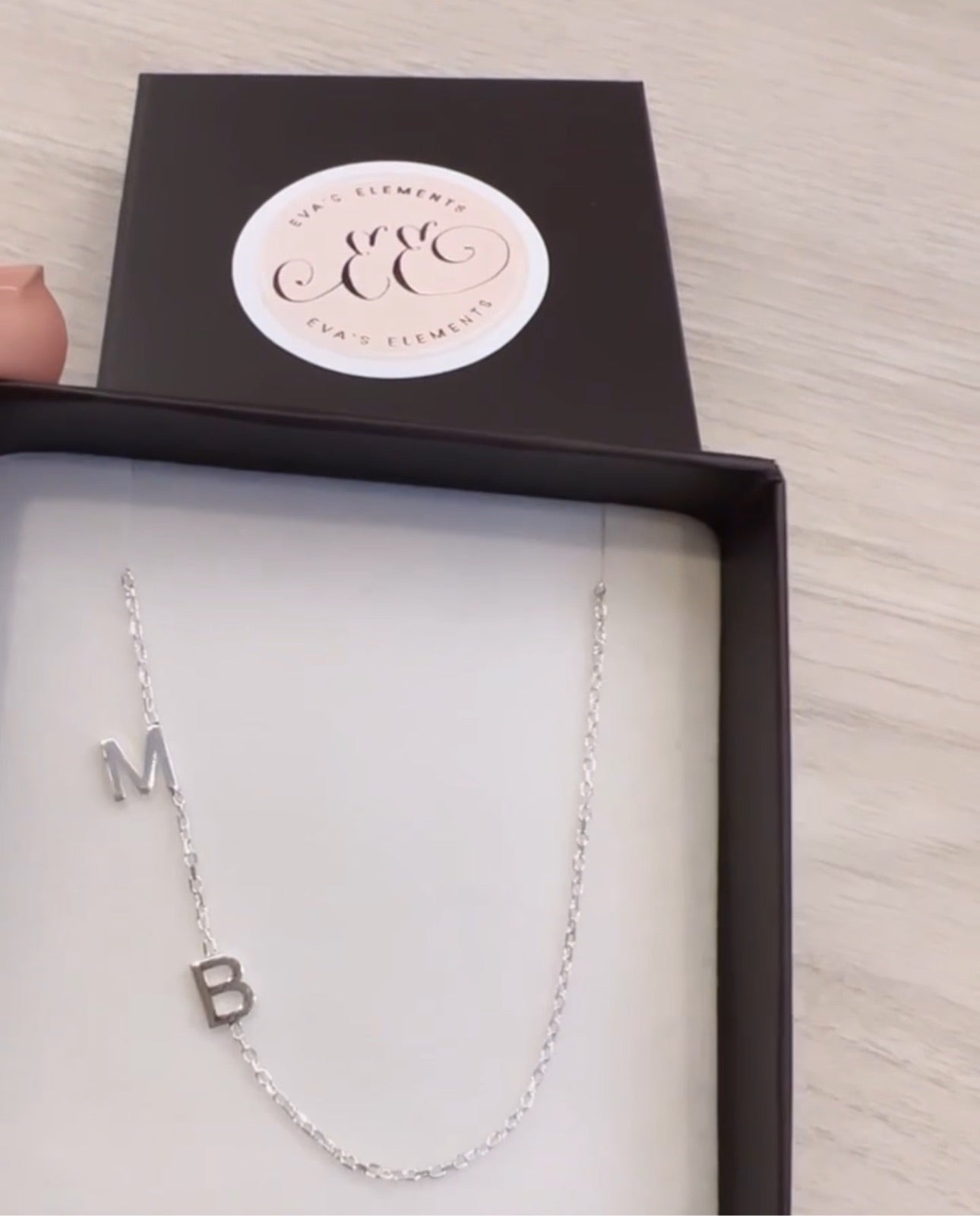 Sterling silver initial necklace