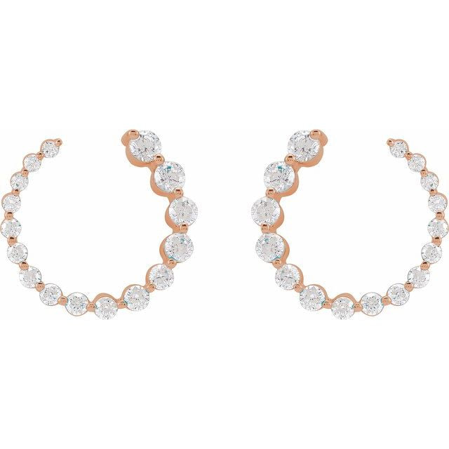 Lab-Grown Diamond Front-Back Earrings