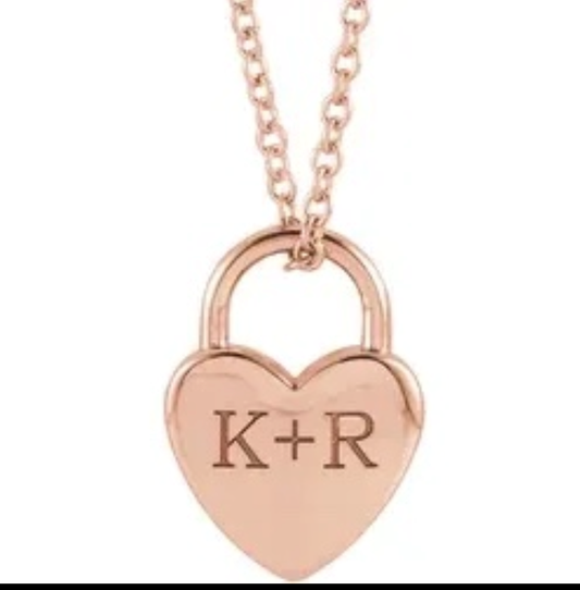 Heart lock pendant
