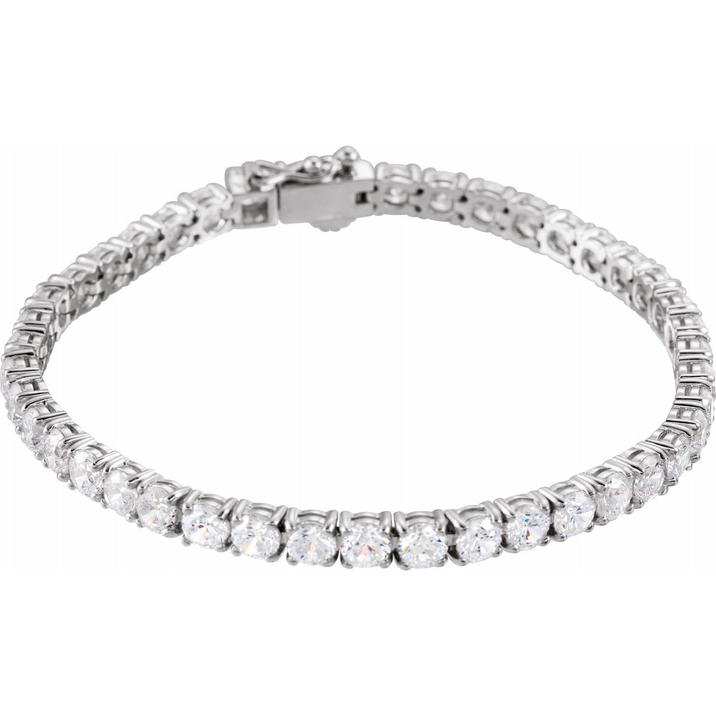 Sterling silver line tennis bracelet