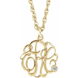 Monogram accented necklace