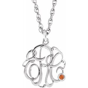 Monogram accented necklace